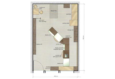 Full size photoshop store concept for enaught big space